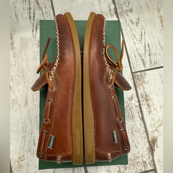 Sebago Campsides Size 9.5M Brown Leather Scout Camp Moc - Picture 5 of 9
